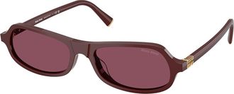 Miu Miu MUB10SU 26L20Y Womens Sunglasses Red Size 55