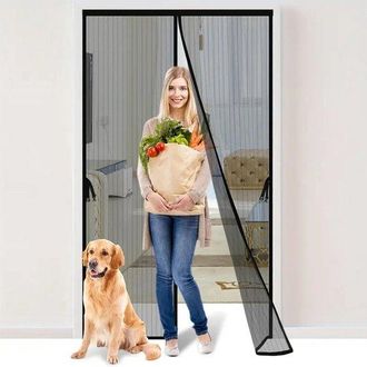 OEM Cortina Mosquitera Magn&eacute;tica - 140x240 Cm - Negra
