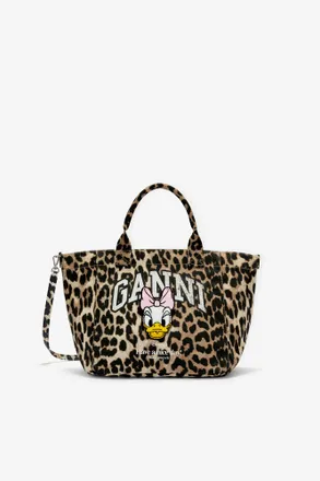 Ganni x Disney Daisy Duck Leopard Small Tote Size One - Brown