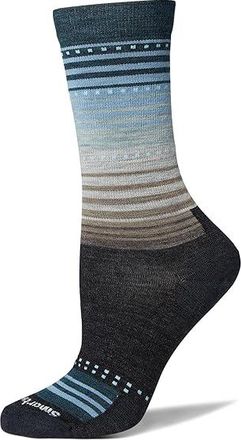 Smartwool Everyday Stitch Stripe Crew Crew Cut Socks Shoes Charcoal/Ash : SM (US Mens Shoe 3-5.5 - Womens Shoe 4-6.5), Merino/Nylon/Wool
