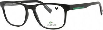 Lacoste Eyeglasses Rectangle Full Rim, Matte Black Frame And Clear Demo Lenses Lens L2898N002