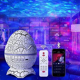 Trade Shop Trade Shop - Proiettore Con Lettore Musicale Wireless Dinosaur Egg Galaxy Starry Sky Telecomando