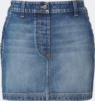 Versace Faded denim miniskirt