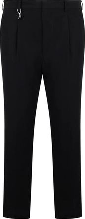 Prada Tailored Broeken with Logo - Heren - Slim Fit Broeken - Zwart - 2XL - Katoen - Broeken