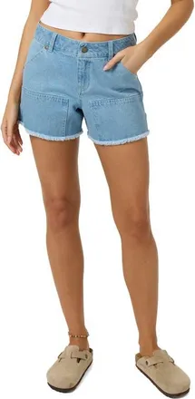 O'Neill OG Harlyn Fray Denim Shorts in Indigo at Nordstrom, Size 28