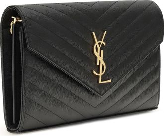 Saint Laurent Womens Logoed Shoulder Bag Nero Calf Leather Bos Taurus