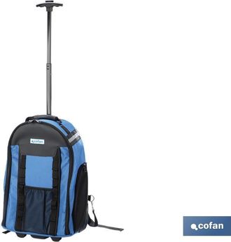 cofan Mochila Portaherramientas Con Ruedas 35 X 20 X 55 Cm, Mochila Portaherramientas Resistente Y Duradera Fabricada En Poli&eacute;ster Ideal Para Transportar Tu
