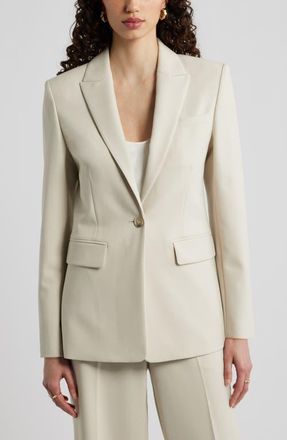 Nordstrom The Ingrid Classic Fit Blazer in Beige Oatmeal at Nordstrom, Size Xx-Small