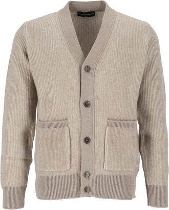 FILIPPO DE LAURENTIIS Cardigan Bott. Ml - Knitwear - Hombre - Beige - 2XL