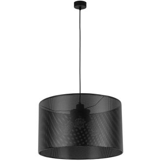 Luminosa Light Designs TK Moreno L&aacute;mpara de techo colgante cil&iacute;ndrica negra 3xE27