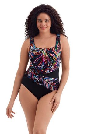 Longitude Wrap Sash Tank Long Torso One-Piece Swimsuit in Coolangata at Nordstrom, Size 18