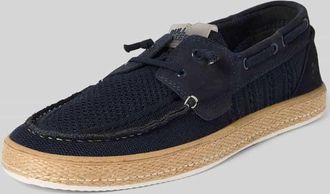 Bullboxer Bootsschuhe mit Label-Detail in Marine, Gr&ouml;&szlig;e 41