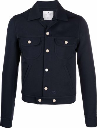 Courr&egrave;ges Navy Blue Cotton Jacket