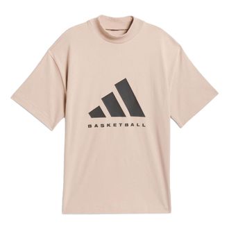 adidas Basketball T-Shirt Beige Black IT4509