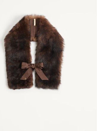 Valentino Garavani Sciarpa in Pelliccia di Agnello Donna MARRONE UNI