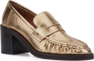 Aquatalia Josette Weatherproof Penny Loafer Pump in Gold at Nordstrom Rack, Size 7.5