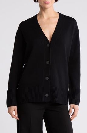 Vince Weekend Wool Blend Cardigan in Black at Nordstrom Rack, Size Medium