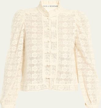 Alix of Bohemia Artemis Long-Sleeve Lace Blouse