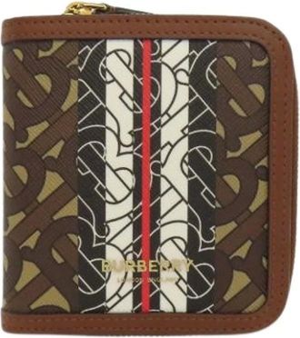 Burberry Pre-owned Wallets, female, Brown, Size: ONE SIZE Pre-owned Leather Wallet
