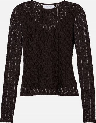 Velvet Womens Tori Lace Top In Black