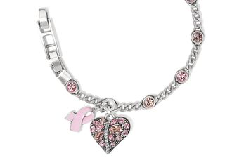 Brighton Womens Power Of Pink Bracelet In Silver