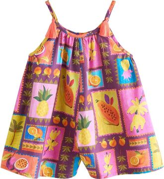 Next Kids Fruit Tile Print Romper in Multi at Nordstrom, Size 1.5-2Y