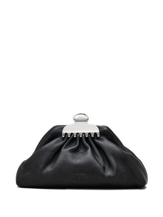Marc Jacobs Black Claw Clip Medium Clutch