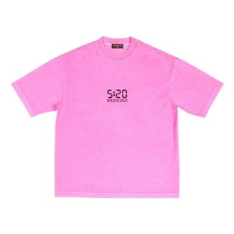 Balenciaga 5:20 Graphic T-shirt Pink 612966TMVL55505