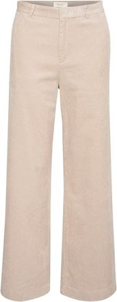 Part Two Lichte Straight-Leg Broek Perfect Bleek - Dames - Wijde Broeken - Beige - M - Broeken