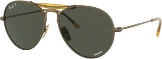 Ray-Ban RB8063 Polarized 9207P1 Mens Sunglasses Gold Size 55