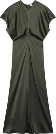 Toteme Slouch Waist Jurk - Dames - Casual kleedjes - Groen - XS - Kleedjes