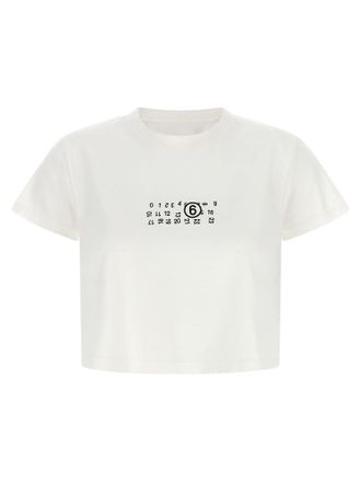 Maison Margiela MM6 Maison Margiela Witte Katoenen T-shirt