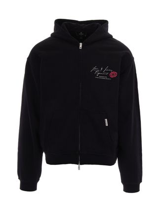 Represent Regular-Fit Zip-Up Hoodie with Love and Kisses Print