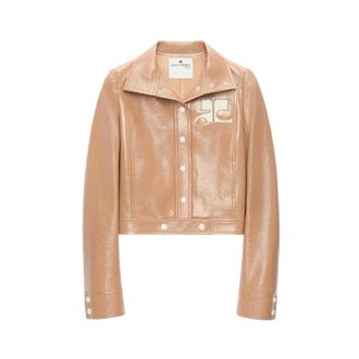 Courr&egrave;ges Dames, Jassen, Beige, Maat: 2XS Vinyl