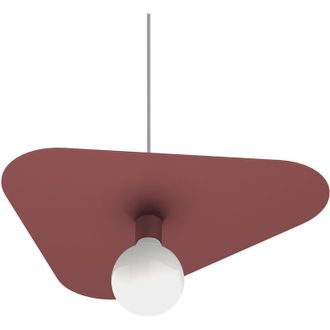 Lumicom Cloud Sospensione, 1XE27, max 42W, metallo, rosso cowhide, 50x42cm - Lumicom