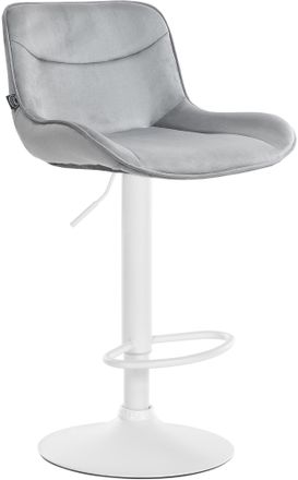 Clp Taburete De Bar Vonore En Terciopelo Gris Blanco