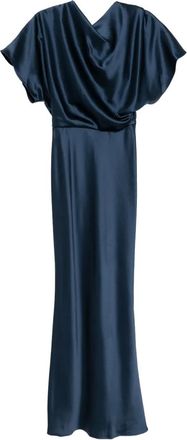 Amsale Abito da sera drappeggiato - Blu
