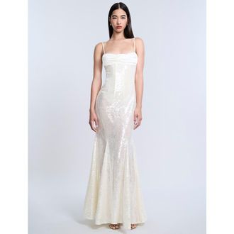 BCBGeneration Sequin Lace Gusset Gown in Jasmine at Nordstrom, Size 12