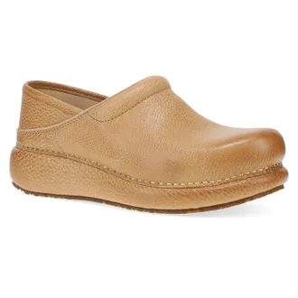 Dansko Womens Platform Pro Clogs In Honey Distressed