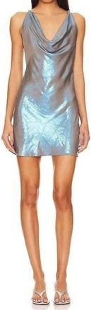 My Beachy Side Womens Side Iridescent Chain Back Mini Dress In Blue