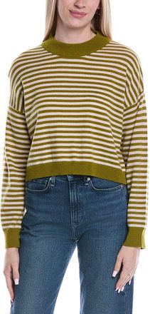 Brodie Stitchy Stripe Wool & Cashmere-Blend Sweater