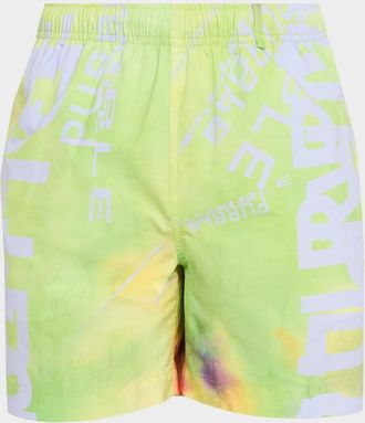 Purple Men & apos;s All Around Logo Shorts