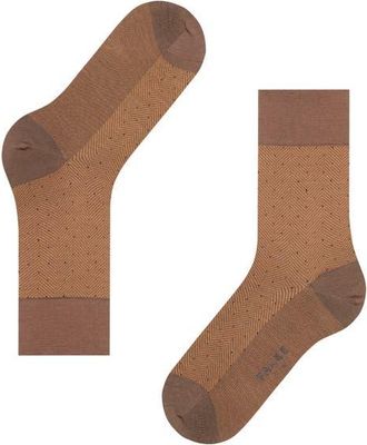 Falke Sensitive Herringbone Wool Blend Socks in Hazel at Nordstrom, Size Large