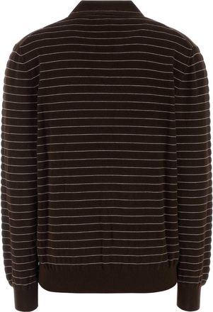 Miu Miu Striped Cotton Polo Shirt - Brown