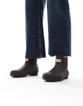 Hunter Original - Stivaletti Chelsea marrone cioccolato