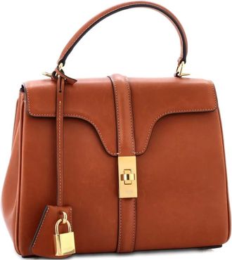 Celine 16 Top Handle Bag Smooth Calfskin Small satchel - Bruin