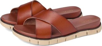 Mia Womens MIA Elissa Sandals Cognac Brown Leather Slip-On Slide ZOGG2656