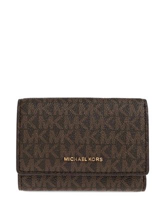 Michael Michael Kors medium Bryant logo-print wallet - Marrone