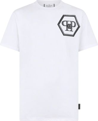 Philipp Plein Round Neck T-Shirt Lines Hexagon
