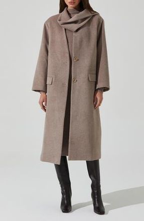 ASTR the Label Londyn Cowl Neck Coat in Taupe at Nordstrom Rack, Size Medium